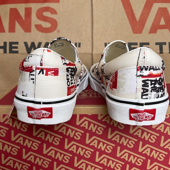 Vans Men’s Classic Slip On Packing Tape Blackdbl/Classic True White sneakers - Picture 14 of 16